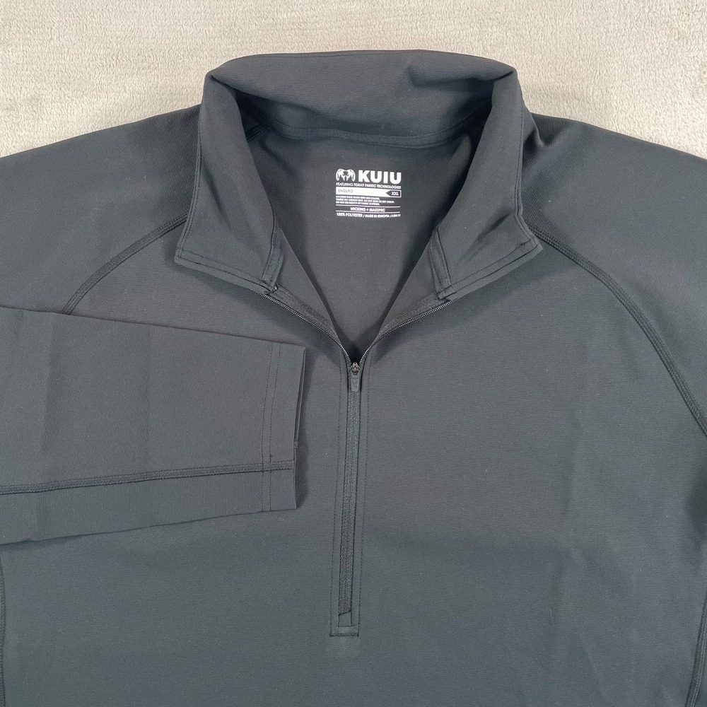 KUIU Enduro Wicking Makspec 1/4 Zip Pullover Men 2XL Black‎ Performance NWOT